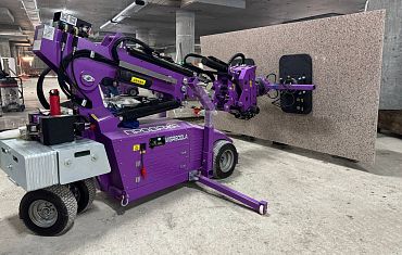 А что, так можно было?! Монтаж напольных плит с помощью стеклороботов Арлифт!