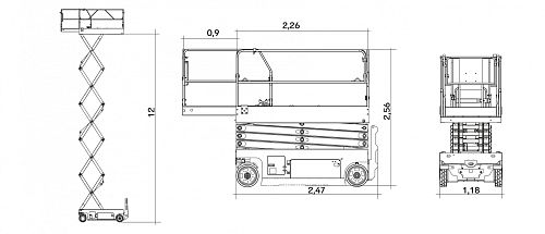 Ножничный подъемник LGMG AS1212